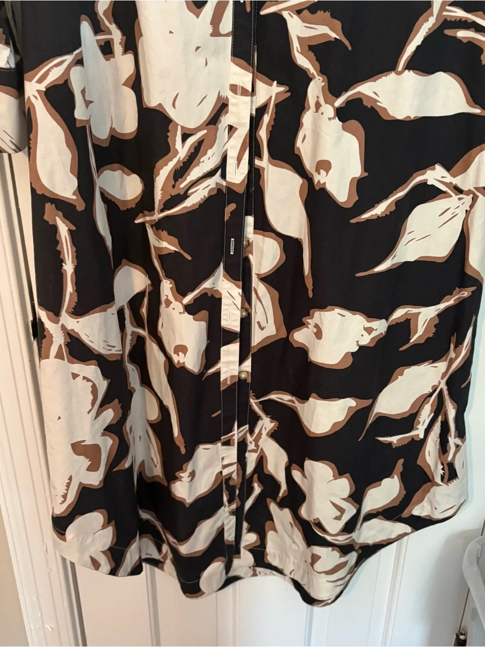 Maeve by Anthropologie Soren Long-Sleeve Shirt Dress Black Floral - Large - Picture 6 of 12